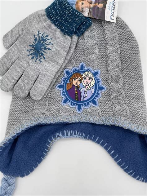 frozen hat and gloves|frozen winter hat disney.